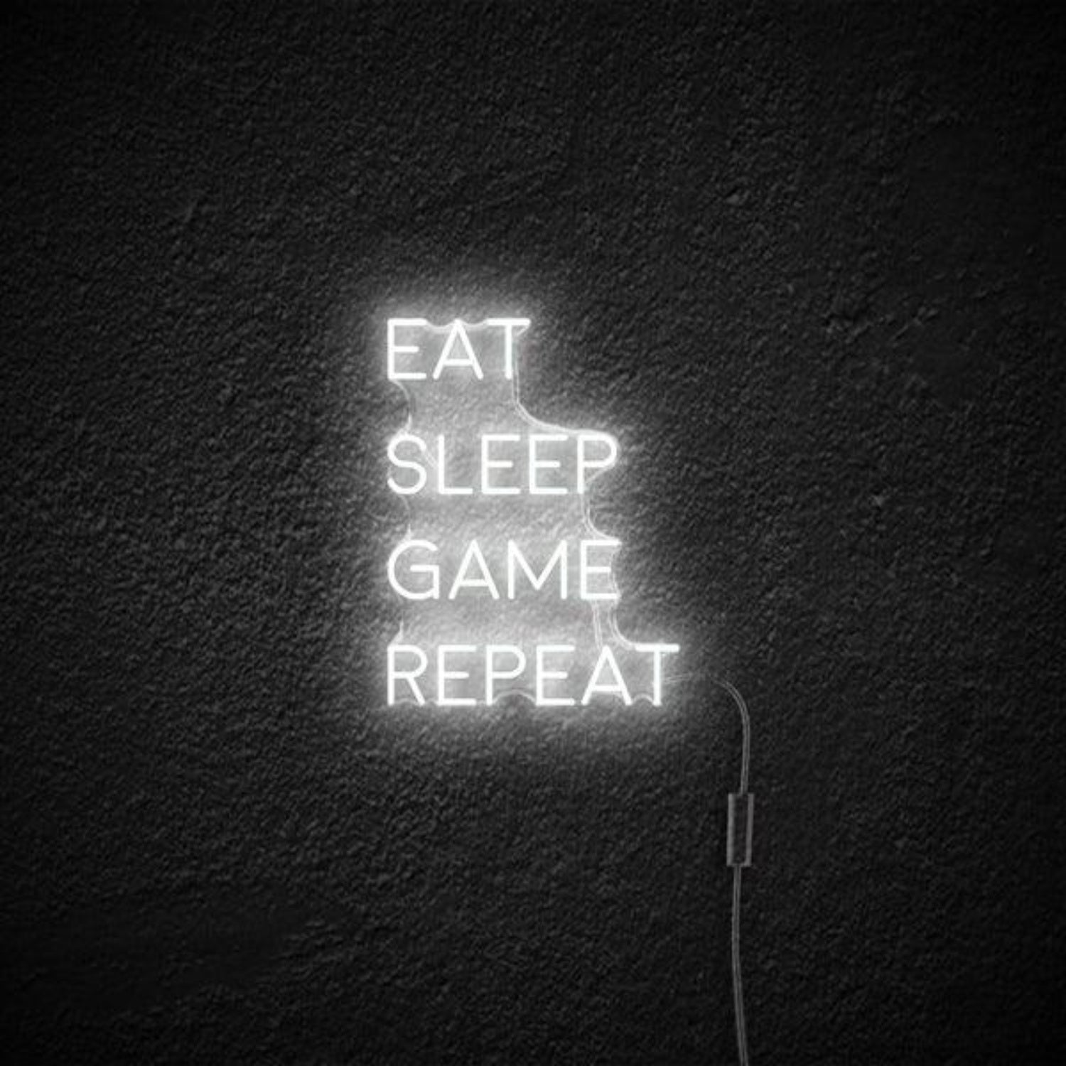 Eat Sleep Game Repeat Purple Led Neon Sign For Gaming Room Wall Decor | Shineneon