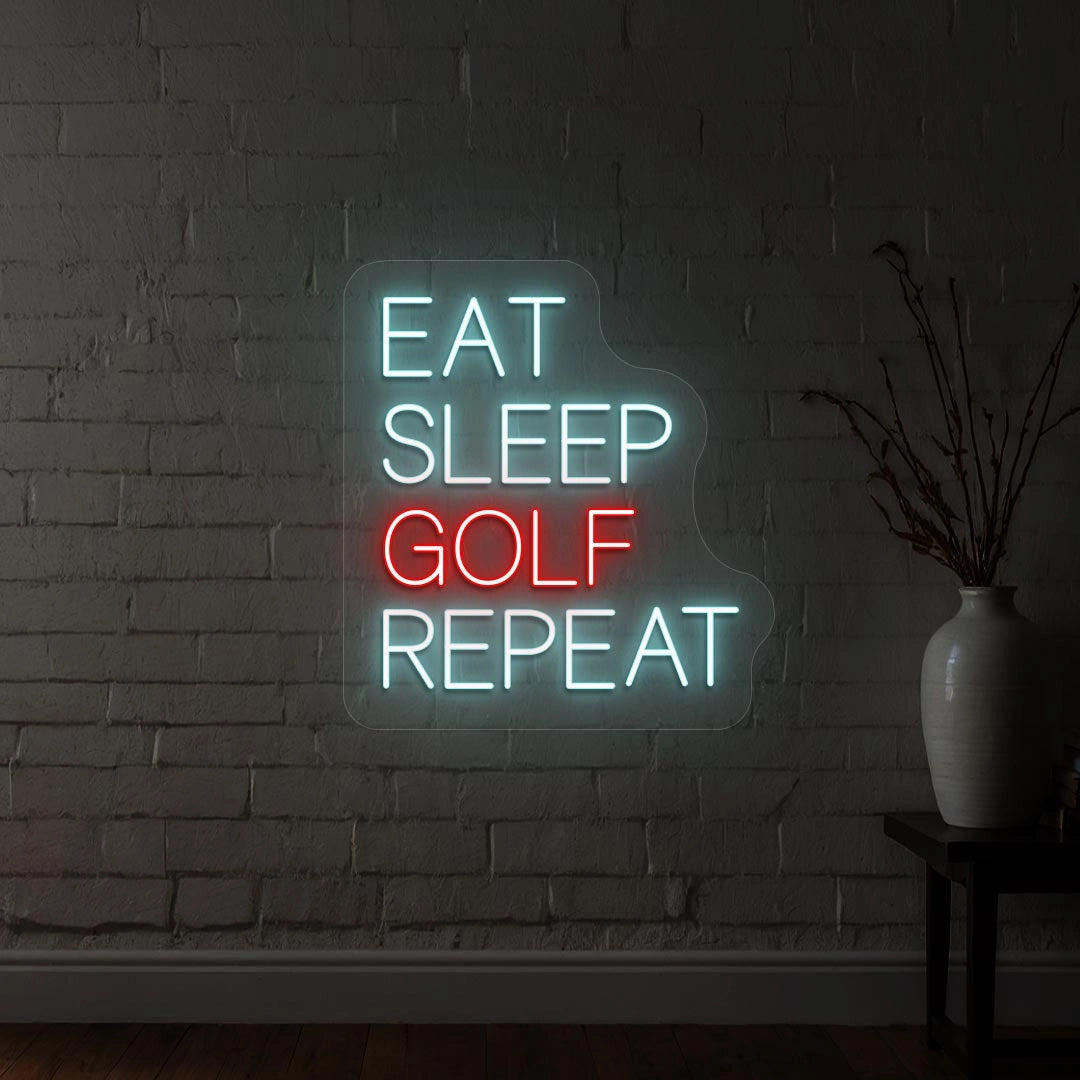 Eat Sleep Golf Repeat Led Neon Sign | Shineneon