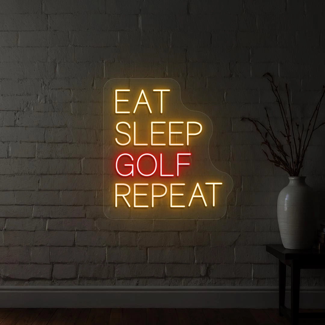 Eat Sleep Golf Repeat Led Neon Sign | Shineneon