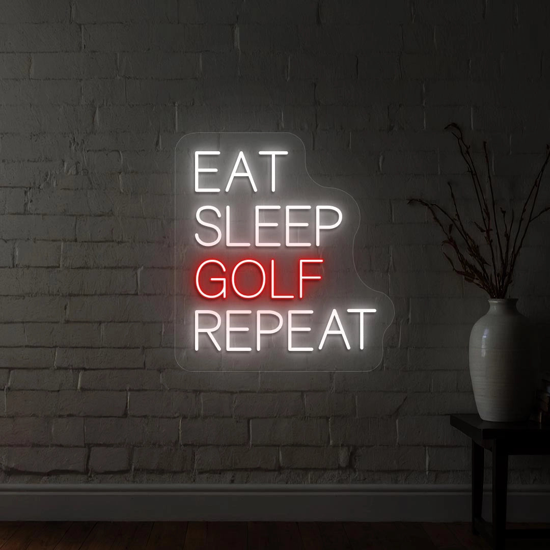 Eat Sleep Golf Repeat Led Neon Sign | Shineneon
