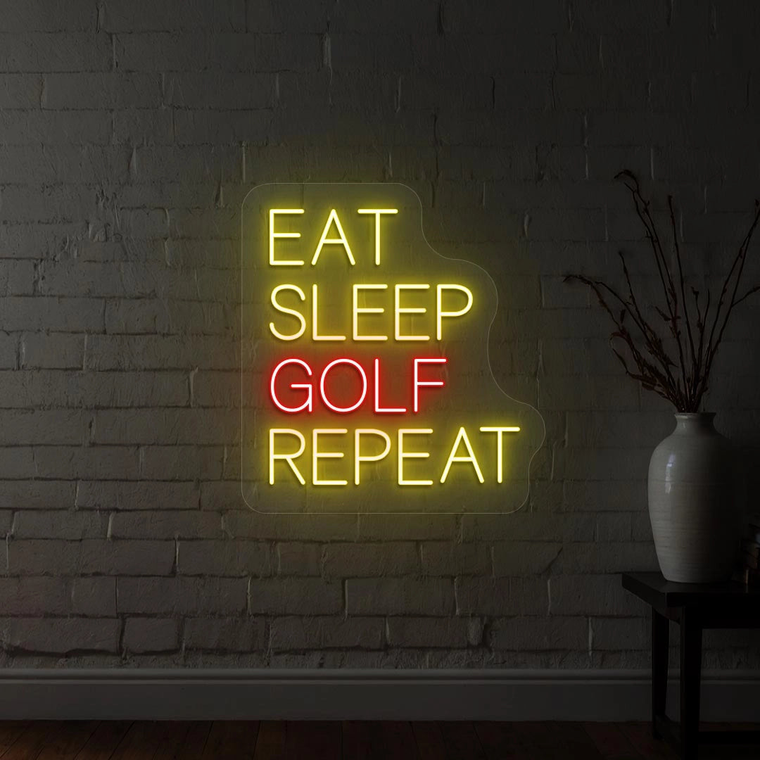 Eat Sleep Golf Repeat Led Neon Sign | Shineneon