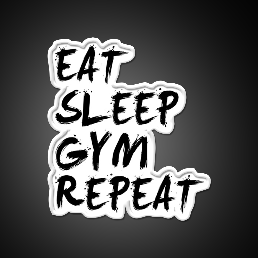 Eat Sleep Gym Repeat Gym Fitness Led Neon Sign Rgb Color - LED neon sign view 11
