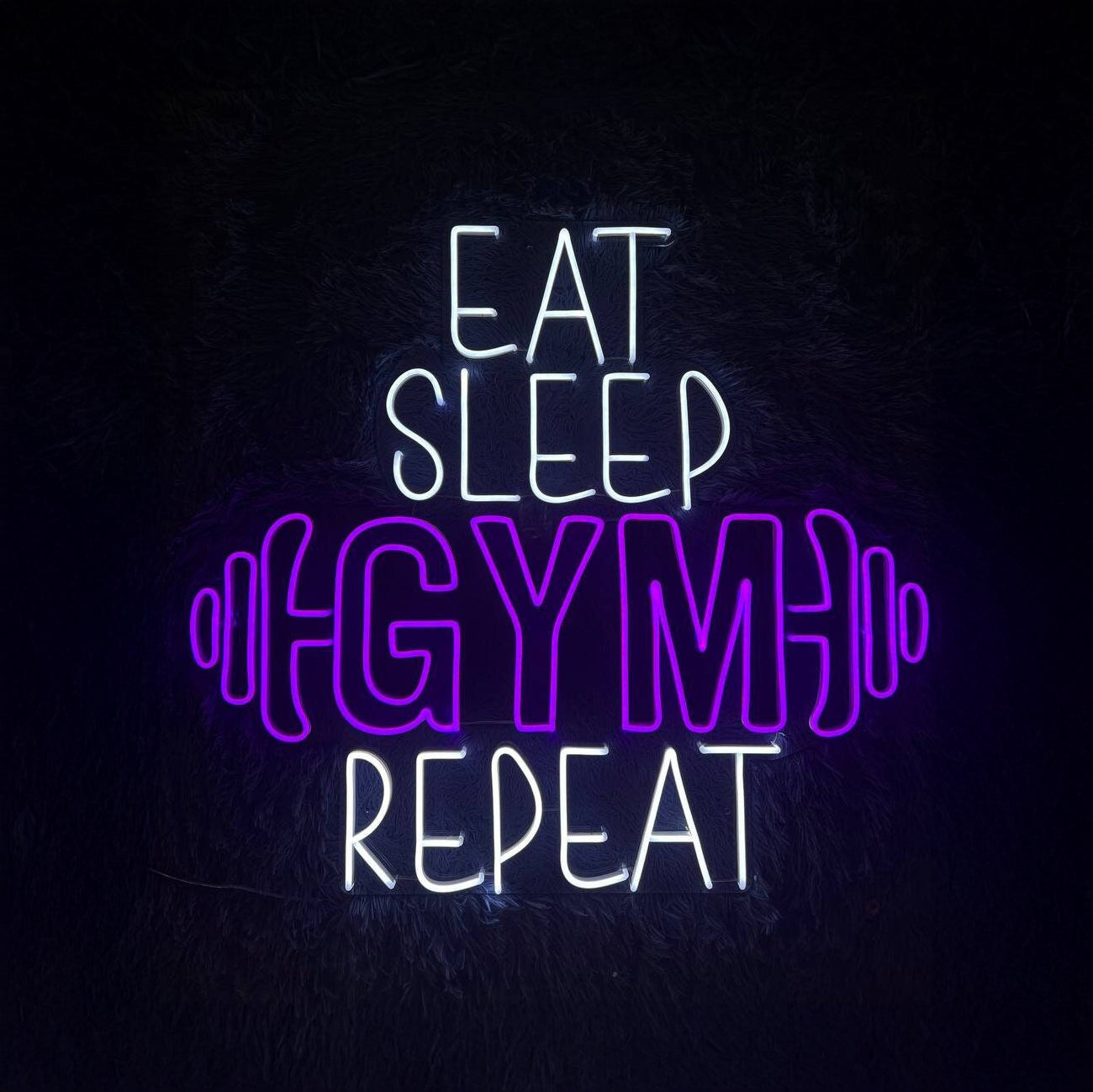 Eat Sleep Gym Repeat Led Sign | Shineneon