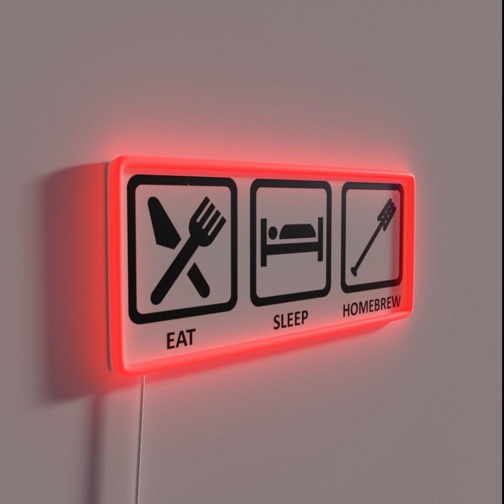 Eat Sleep Homebrew Rgb Led Neon Sign - Shineneon