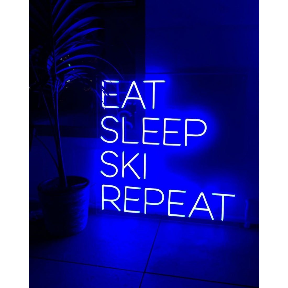 Eat Sleep Ski Repeat Led Sign Business Neon Sign - Shineneon
