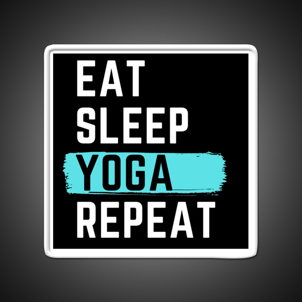 Eat Sleep Yoga Repeat Yoga Led Neon Sign For Wellness Space Rgb Color