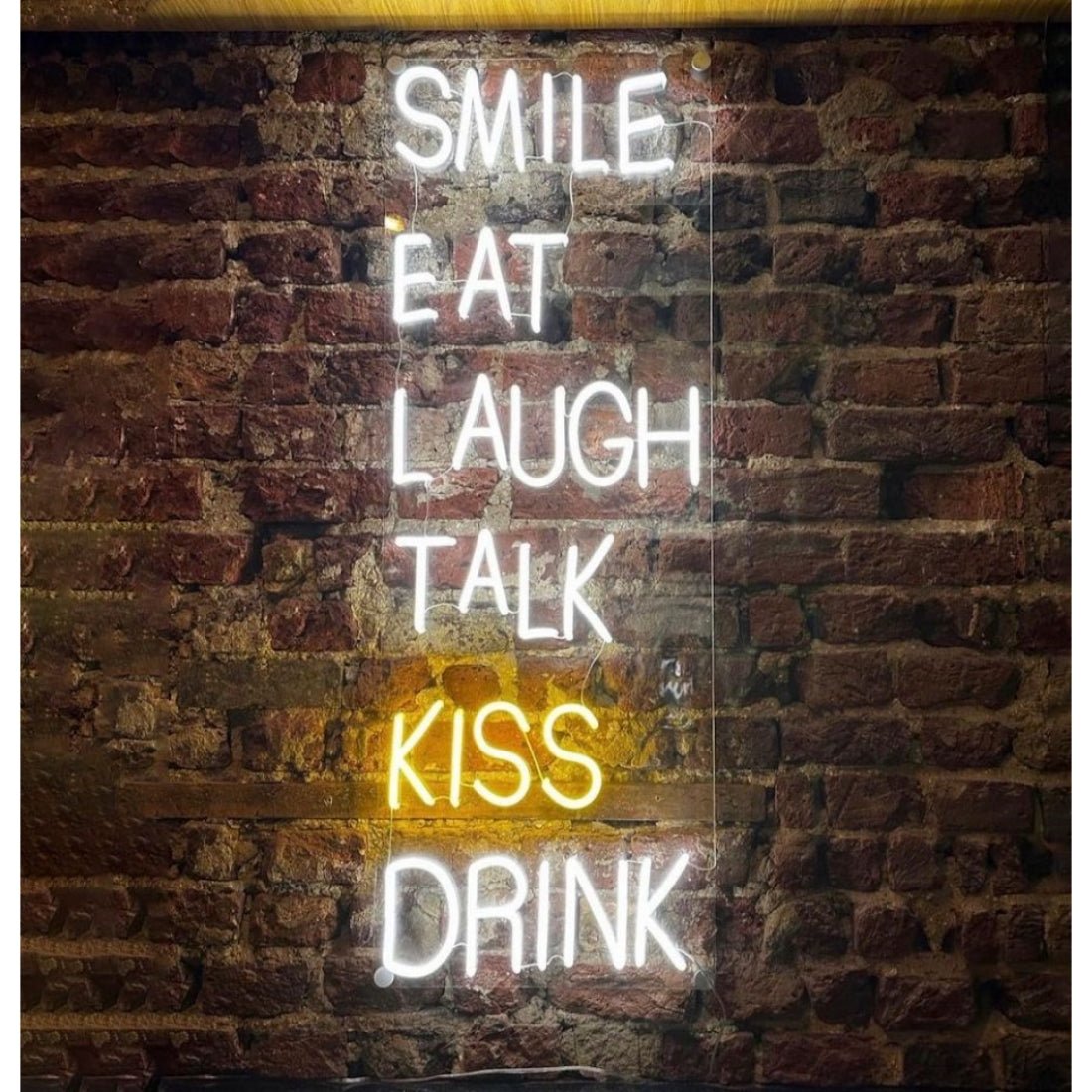 Eat Smile Laugh Talk Kiss Drink Led Sign Business Neon Sign - Shineneon