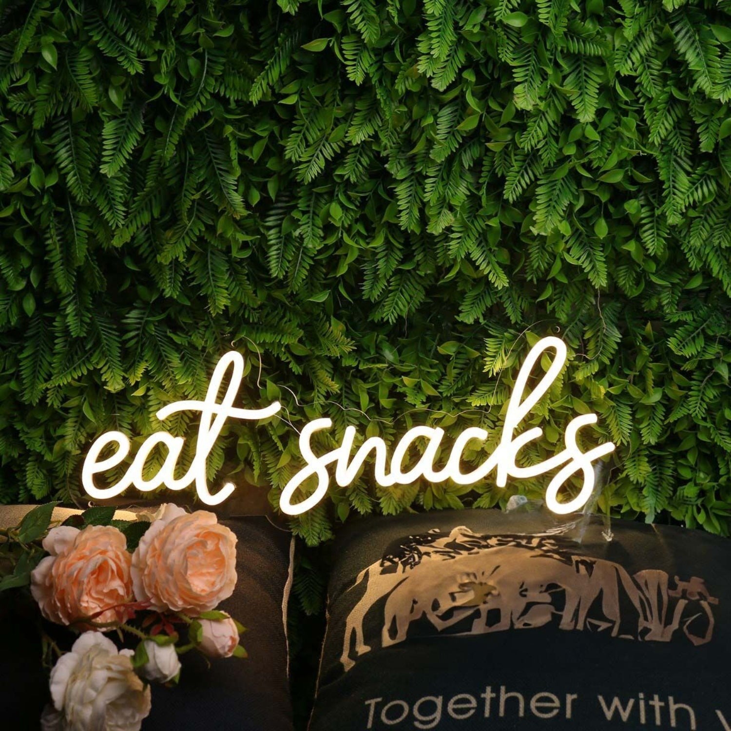 Eat Snacks Yellow Led Neon Sign Ffood Lovers And Fun Spaces - Shineneon