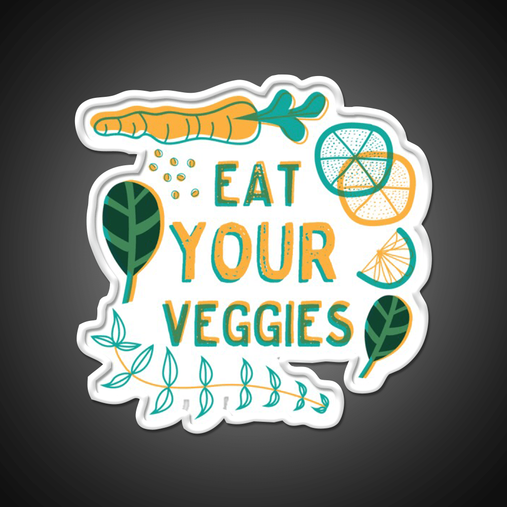 Eat Your Veggies Snack Food Led Neon Sign Rgb Color - Shineneon