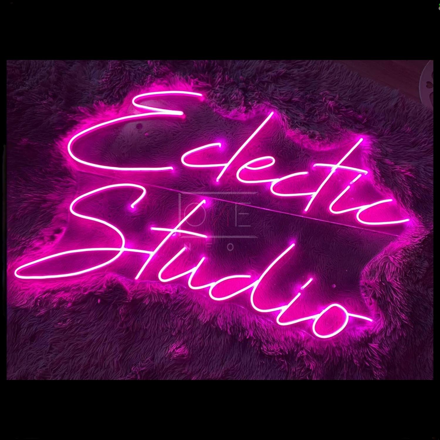Eclectic Studio Pink Cursive Led Neon Sign Creative Home Studio Wall Decor | Shineneon