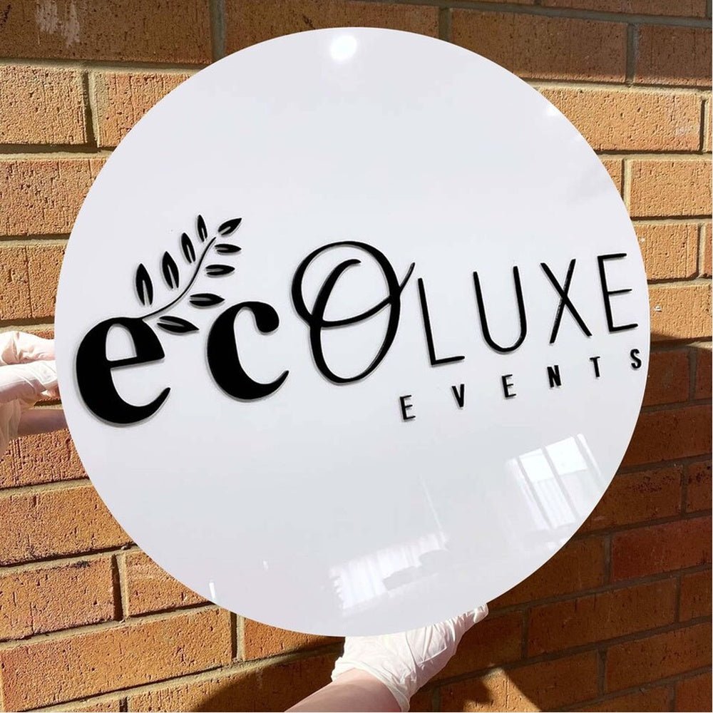 Ecoluxe Events Acrylic Business Logo Sign - Shineneon