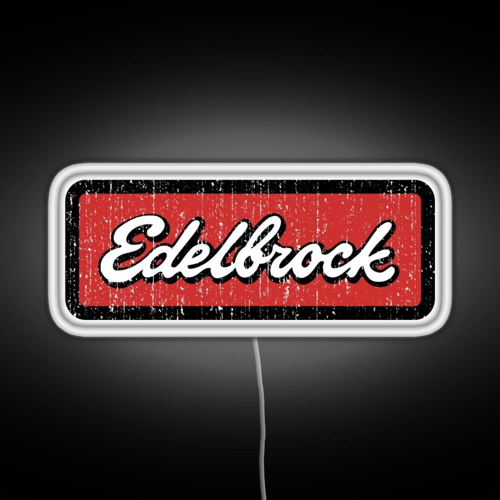 Edelbrock Engines Hot Rod Rgb Led Neon Sign Pop Wall Art - Shineneon