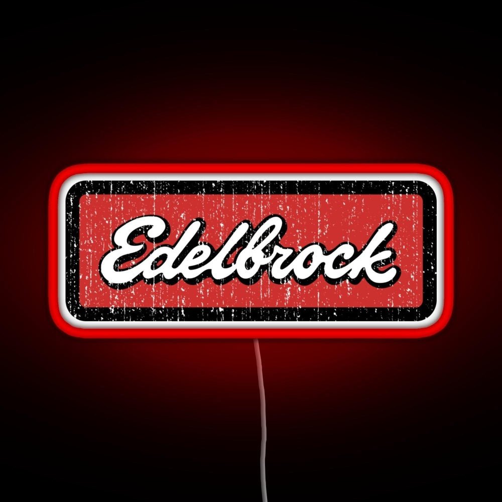 Edelbrock Engines Hot Rod Rgb Led Neon Sign Pop Wall Art - Shineneon