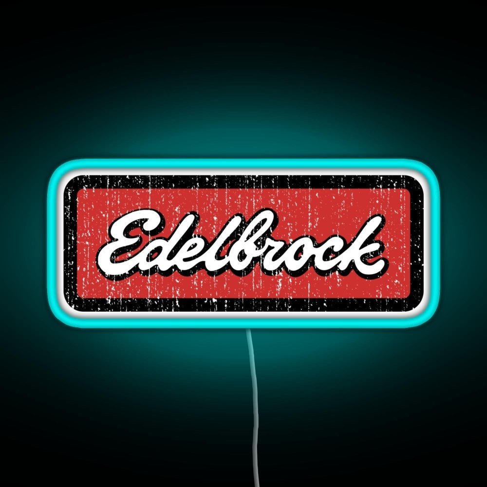 Edelbrock Engines Hot Rod Rgb Led Neon Sign Pop Wall Art - Shineneon