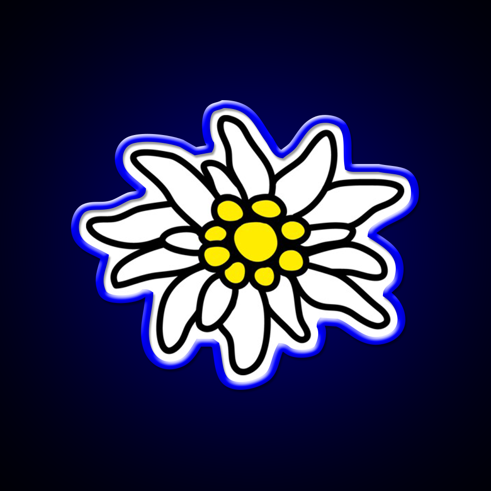 Edelweiss Flower Tradition Bavaria Tyrol Beer Bar Decor Led Neon Sign Rgb Color - LED neon sign view 5