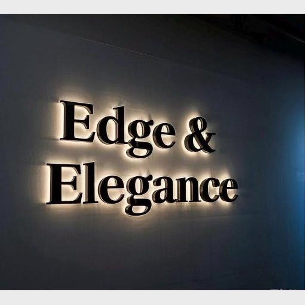 Edge Elegance 3D Backlit Channel Letters Led Light Sign - Shineneon