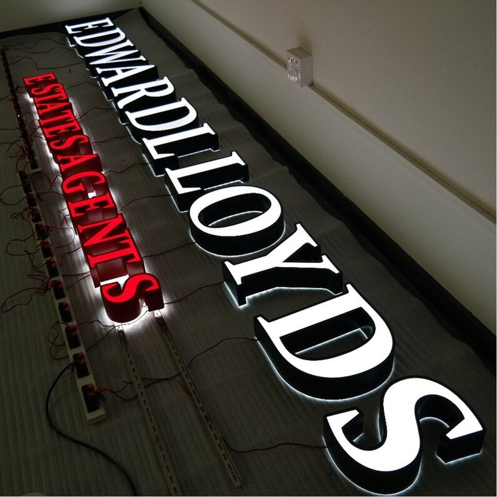 Edward Lloyds Estates Agents 3D Frontlit And Backlit Channel Letter Led Light Sign - Shineneon