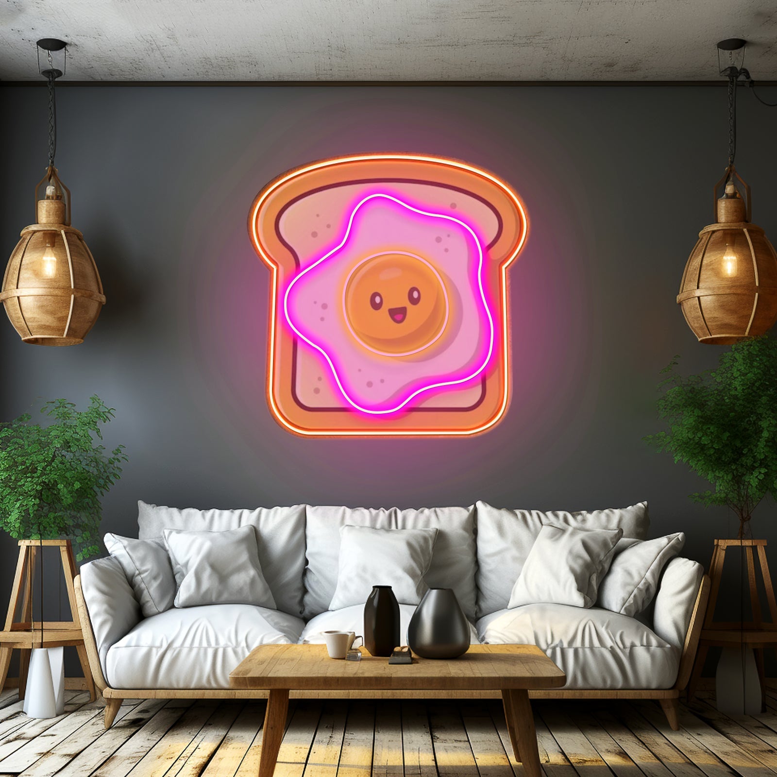 Eggs On Toast Custom Led Signs Artwork For Sale - Shineneon