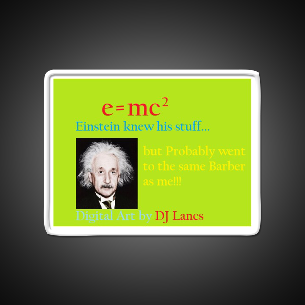 Einstein Probably Went To The Same Barber As Me Barber Shop Led Neon Sign - LED neon sign view 11