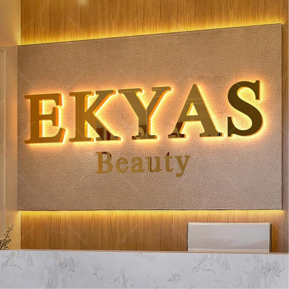 Ekyas Beauty 3D Backlit Channel Letters Led Light Sign - Shineneon