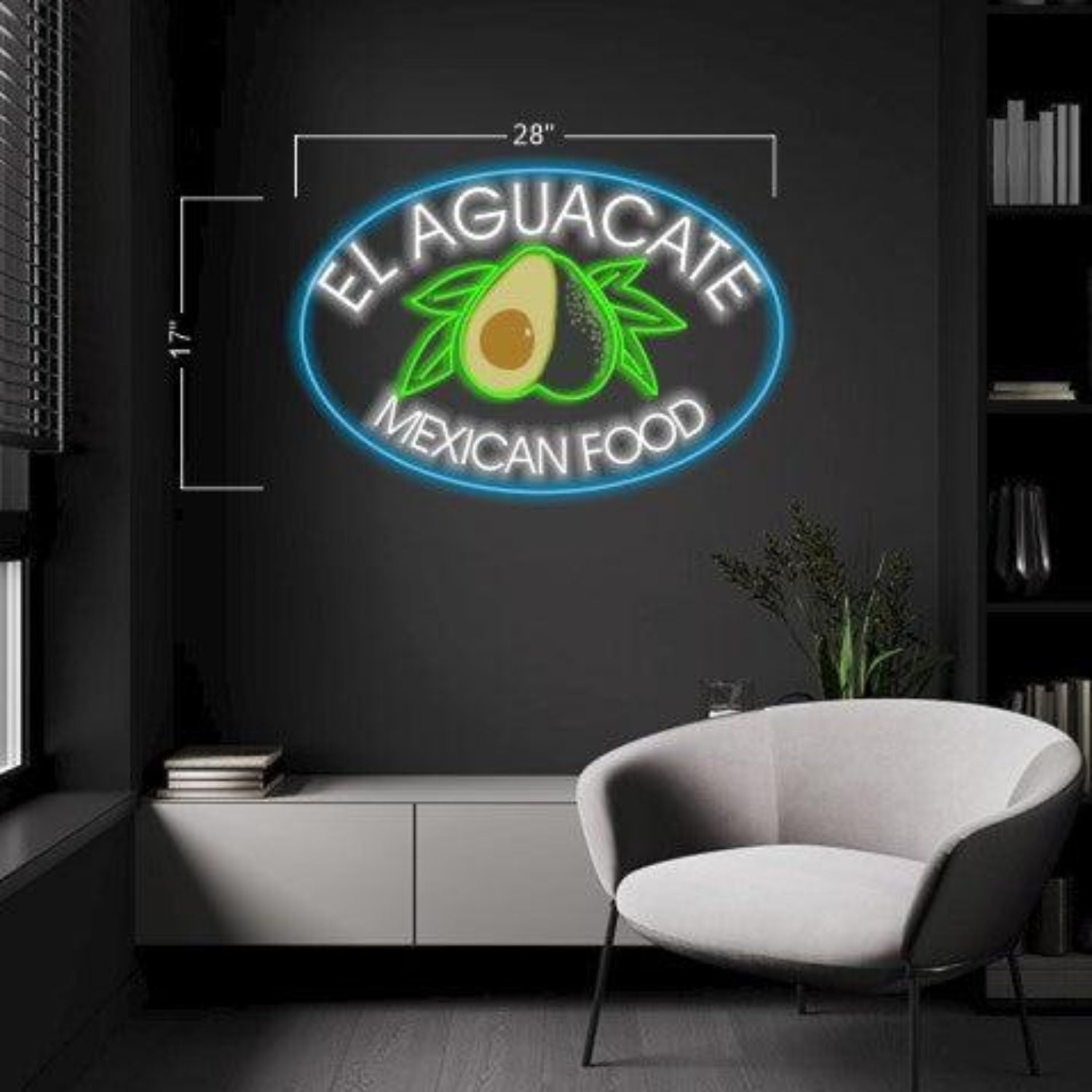 El Aguacate Mexican Food Avocado Led Neon Sign For Restaurant Home Decor | Shineneon