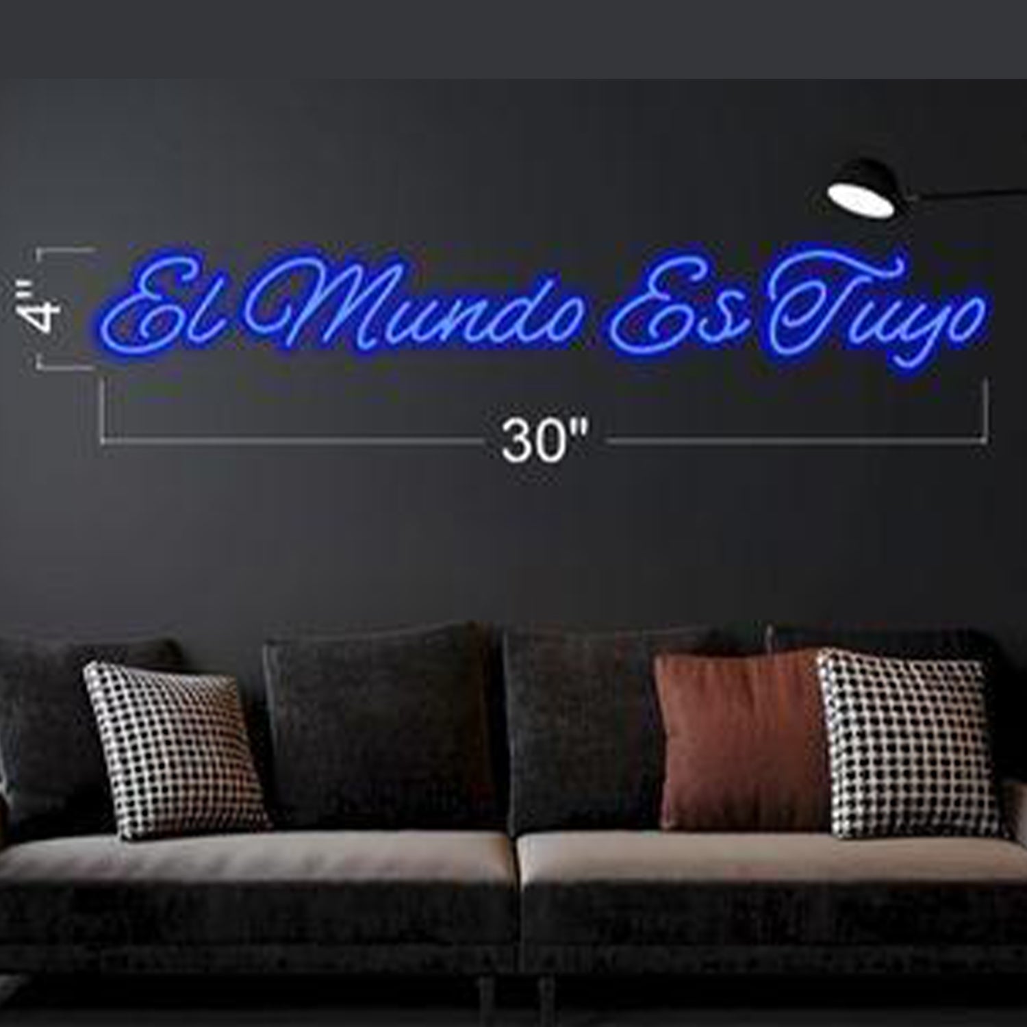 El Mundo Es Tuyo Blue Script Led Neon Sign For Home Wall Decor | Shineneon