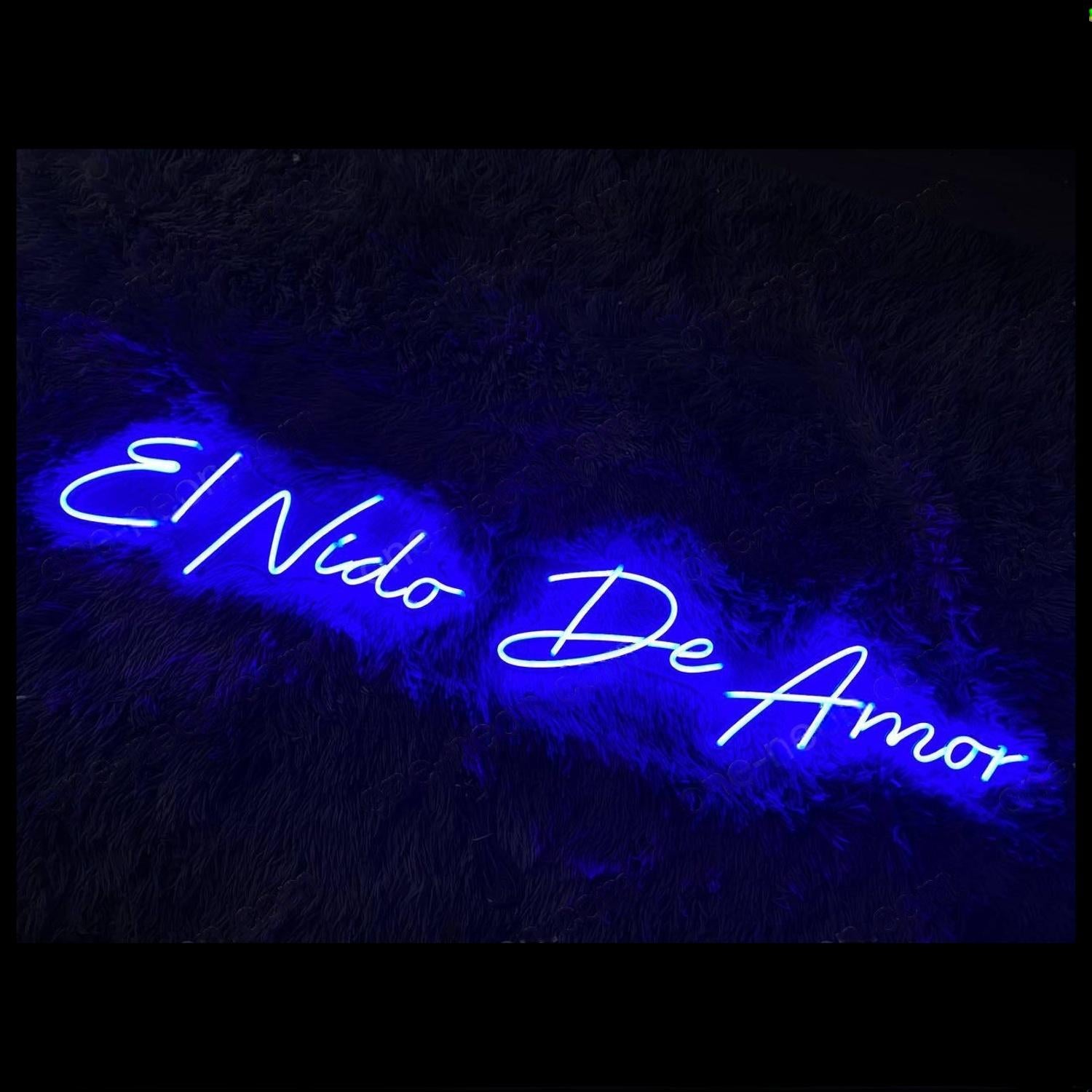 El Nido De Amor Blue Led Neon Sign For Home Decor And Romantic Ambiance | Shineneon