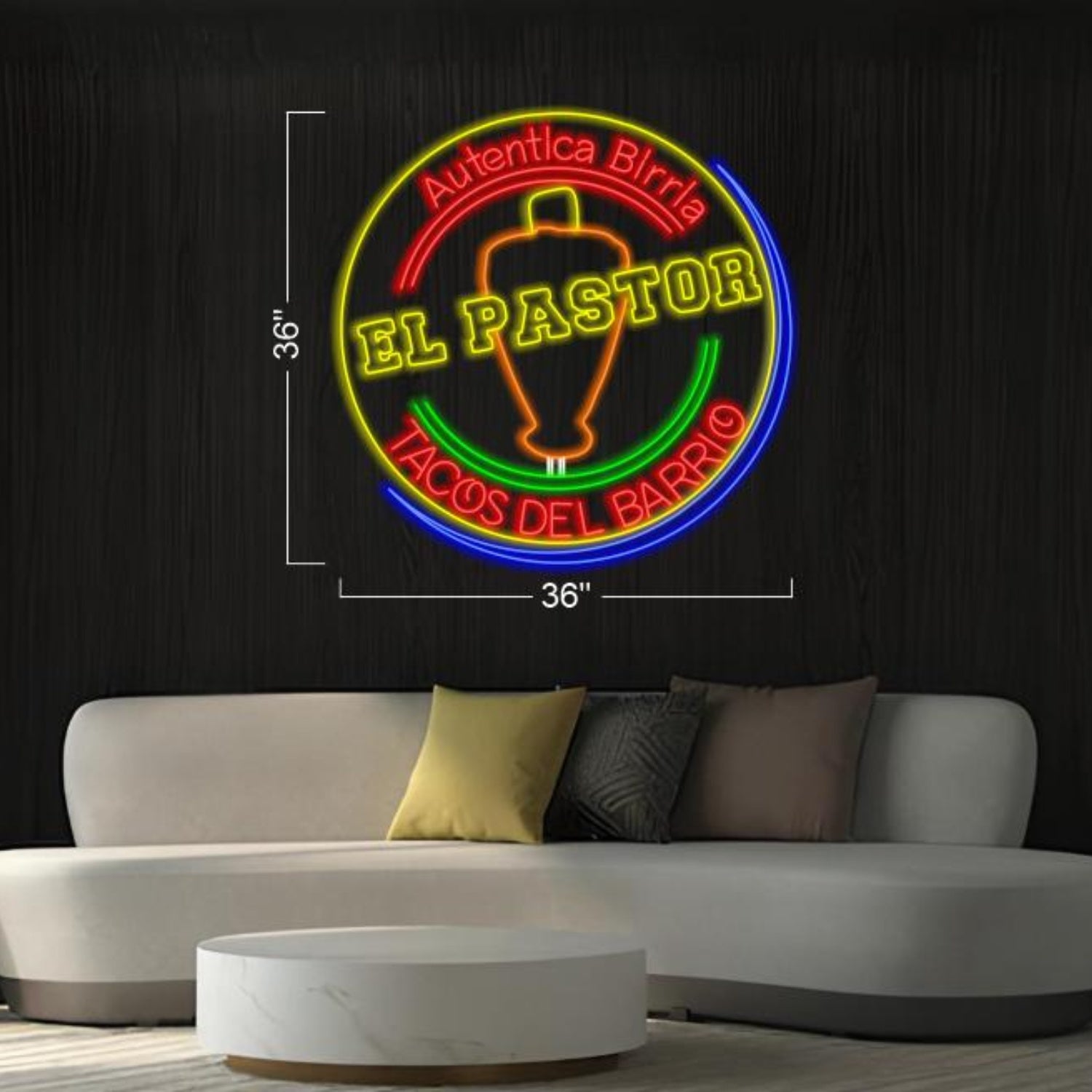 El Pastor Orange Skewer Logo Led Neon Sign For Mexican-Themed Restaurant And Bar Decor | Shineneon