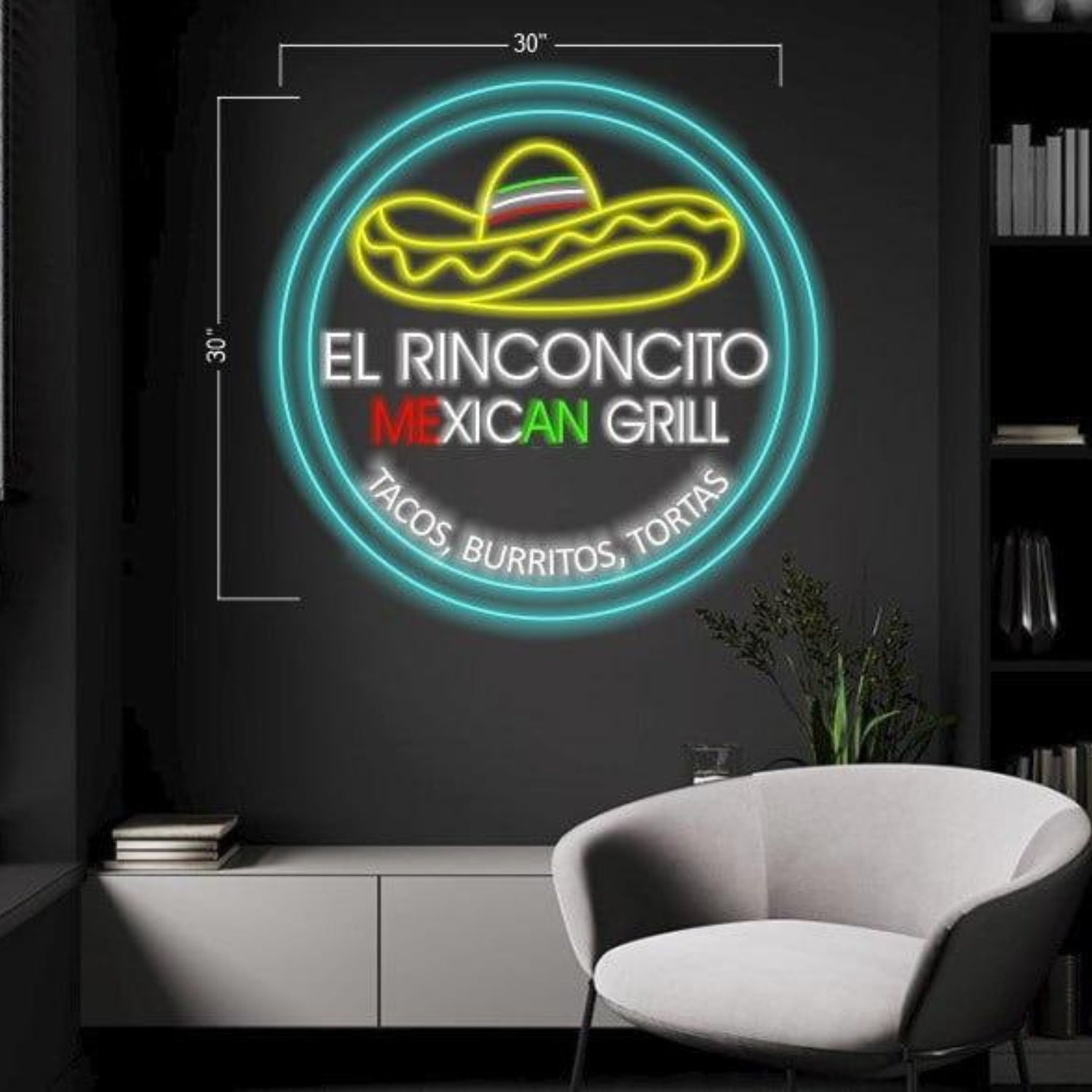 El Rinconcito Multicolor Mexican Sombrero Led Neon Sign For Restaurant Home Decor | Shineneon