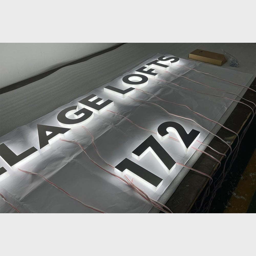 Elage Lofts 172 3D Backlit Channel Letters Led Light Sign - Shineneon