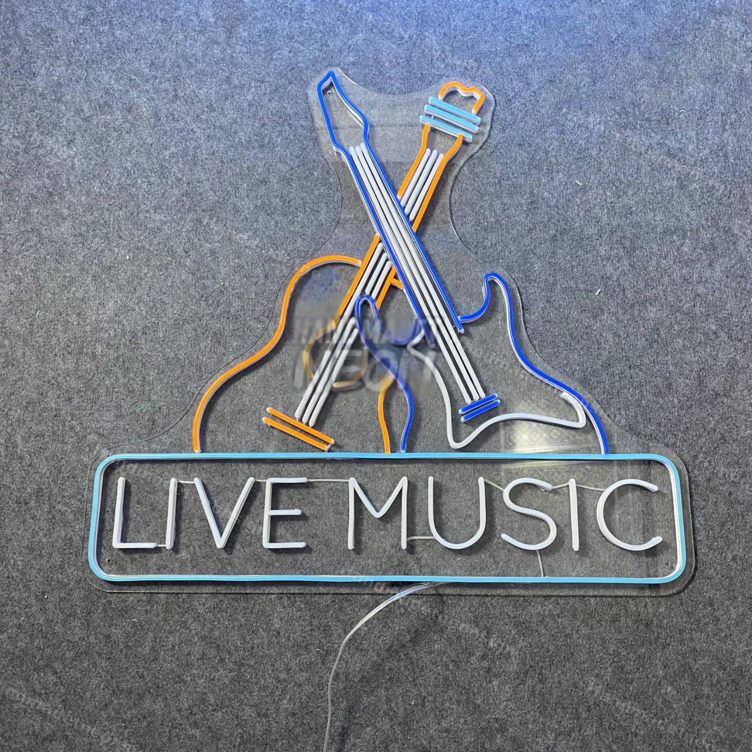 Electric Guitar Live Music Led Neon Sign Led Decor | Shineneon