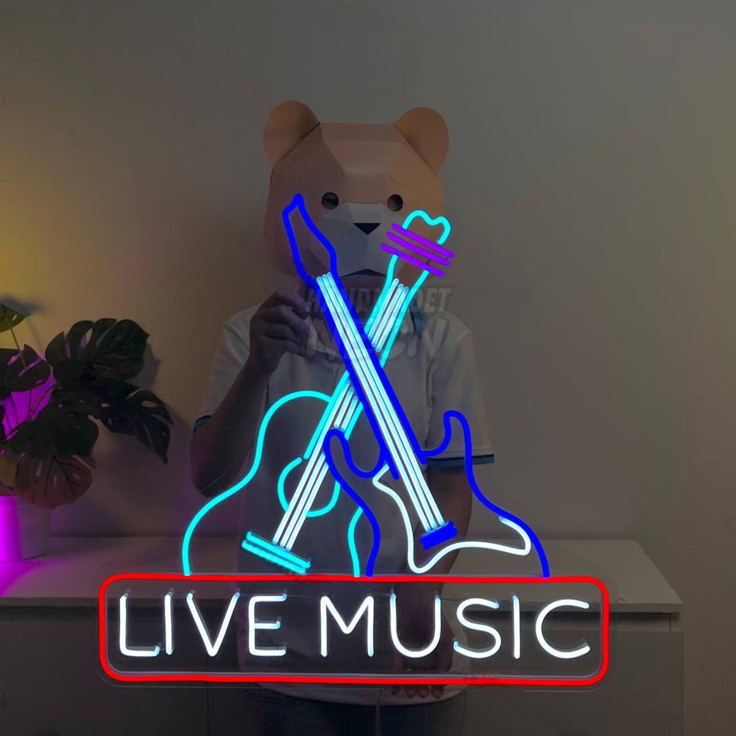 Electric Guitar Live Music Led Neon Sign Music Led Neon Sign | Shineneon