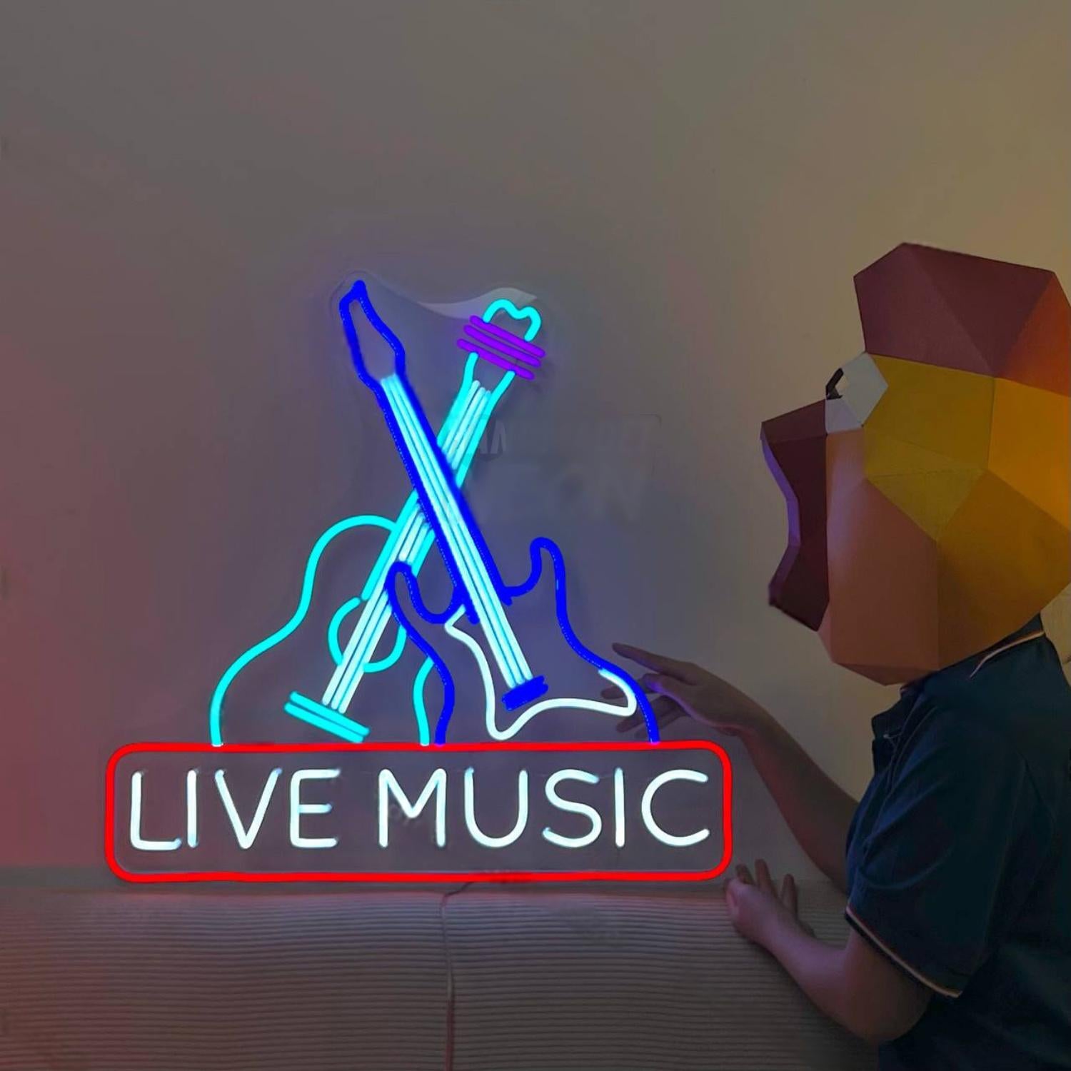 Electric Guitar Live Music Led Neon Sign Music Led Neon Sign | Shineneon