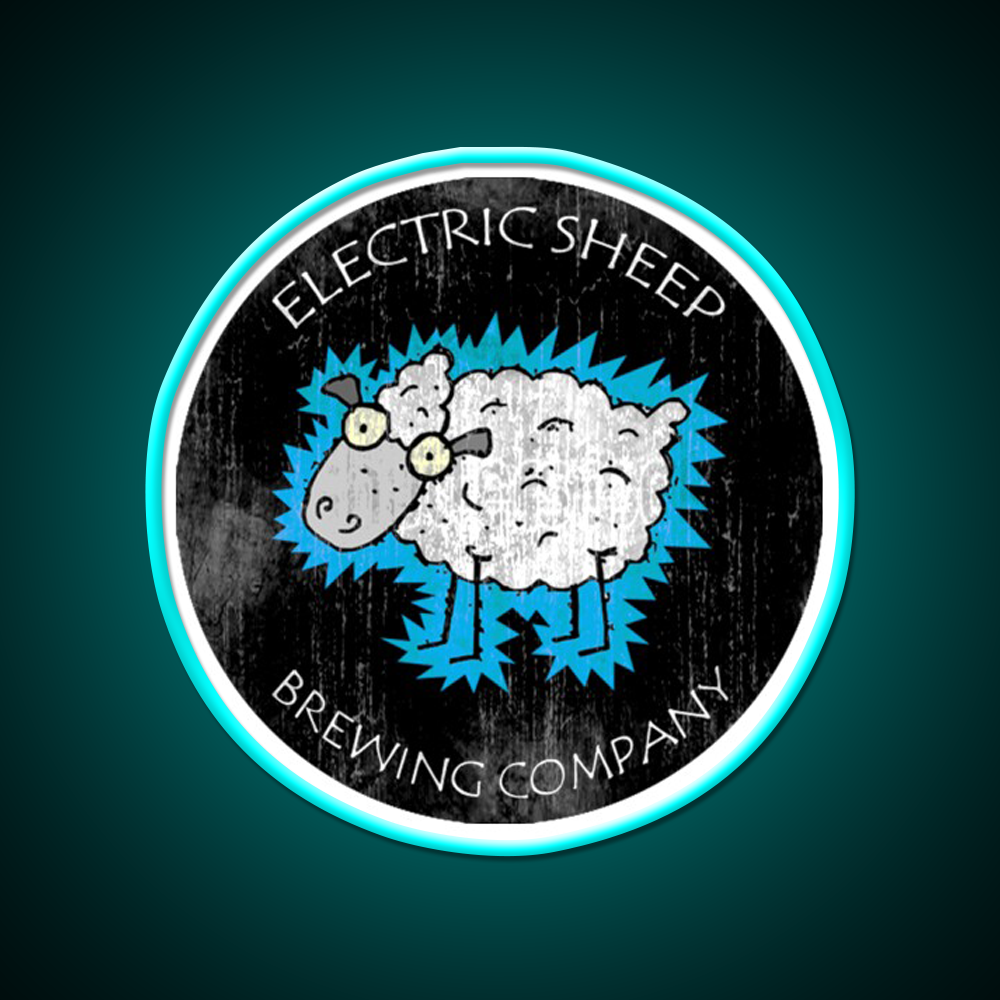 Electric Sheep Brewing Company Beer Bar Decor Led Neon Sign Rgb Color - Size and dimension reference