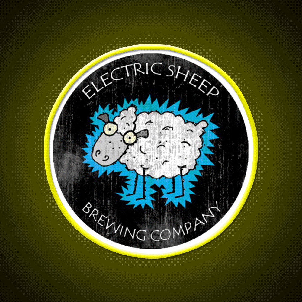 Electric Sheep Brewing Company Beer Bar Decor Led Neon Sign Rgb Color - Custom LED neon sign front view