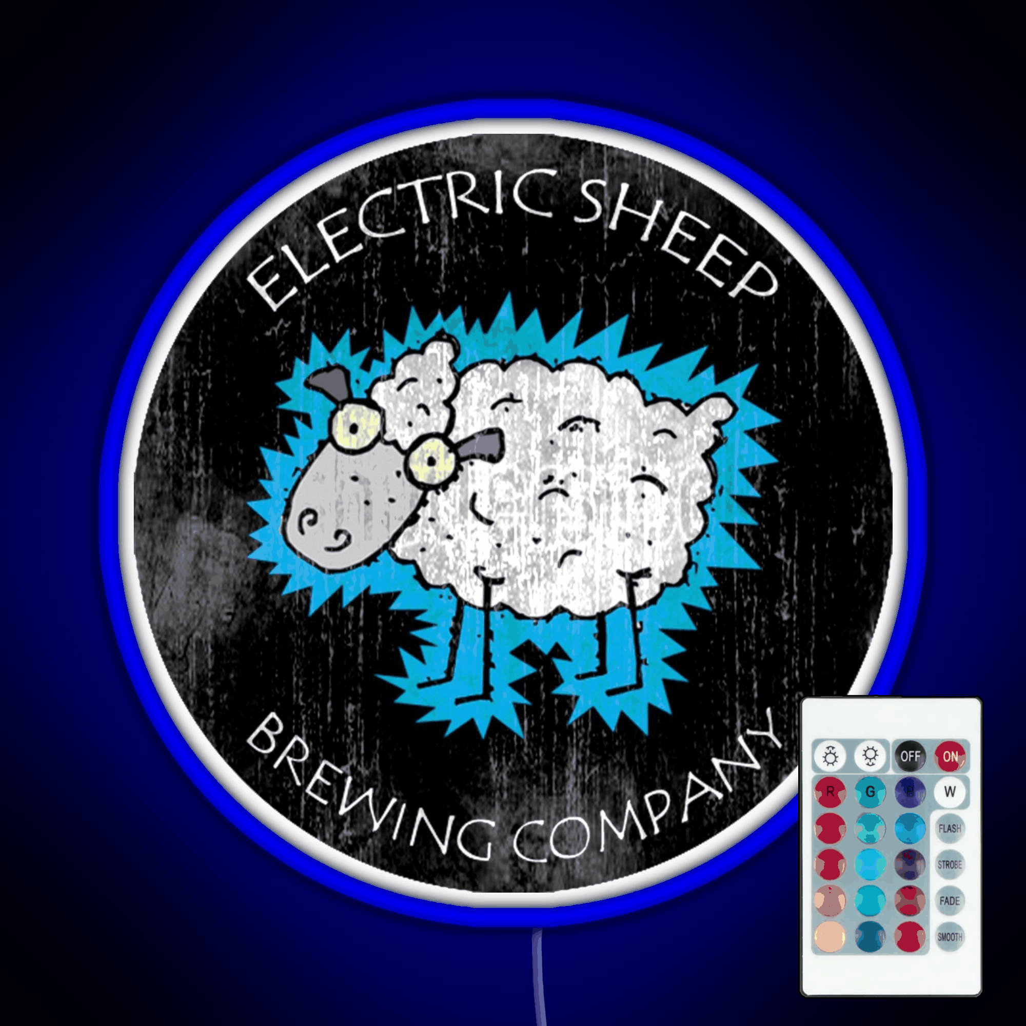 Electric Sheep Brewing Company Rgb Led Neon Sign Pop Wall Art