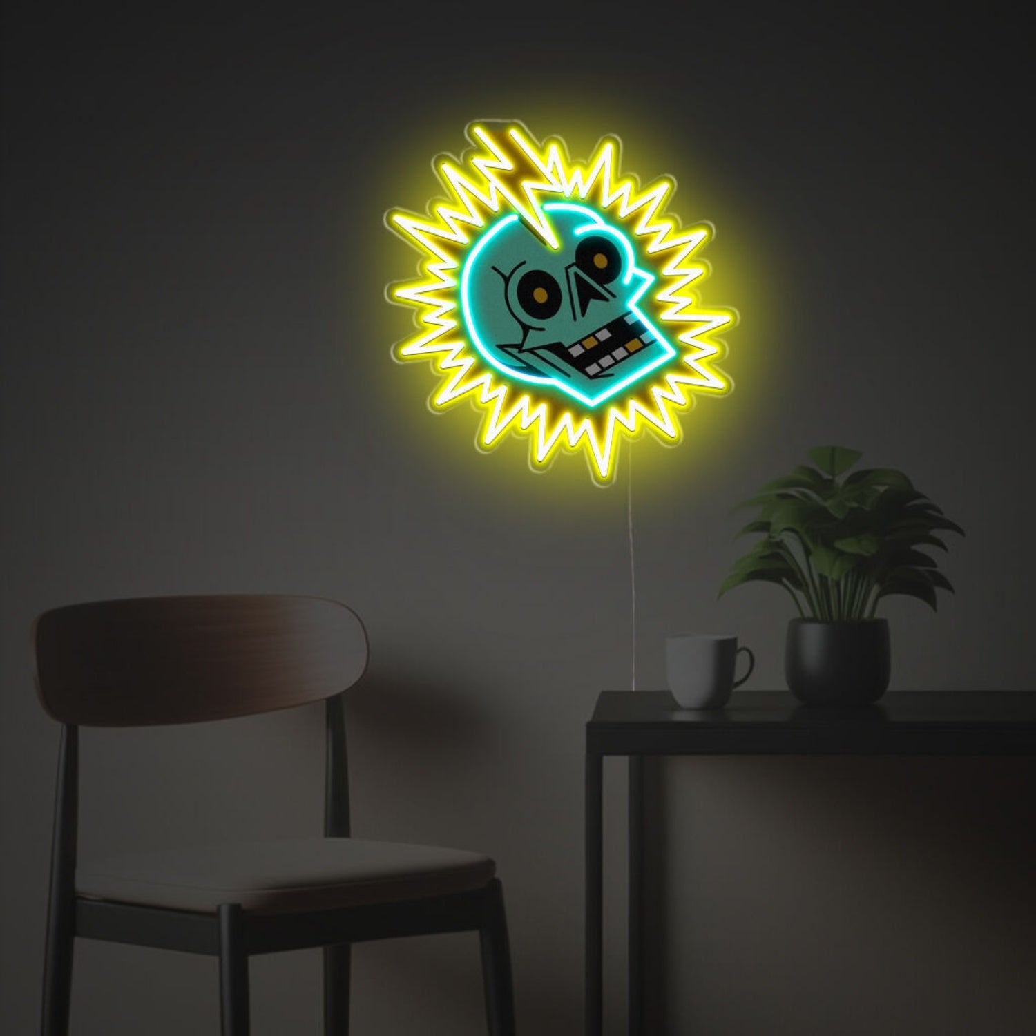 Electric Skull Led Neon Acrylic Artwork | Shineneon