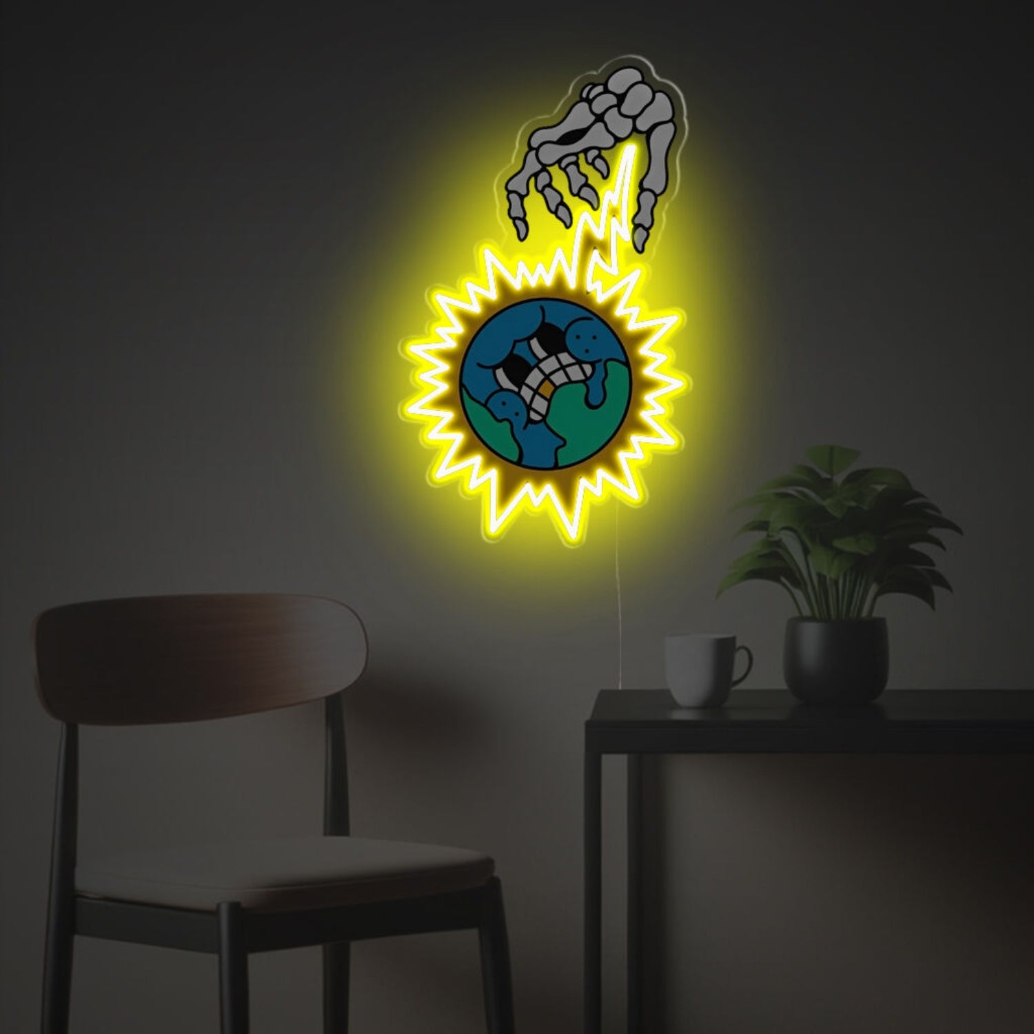 Electrocuted Earth Led Neon Acrylic Artwork | Shineneon