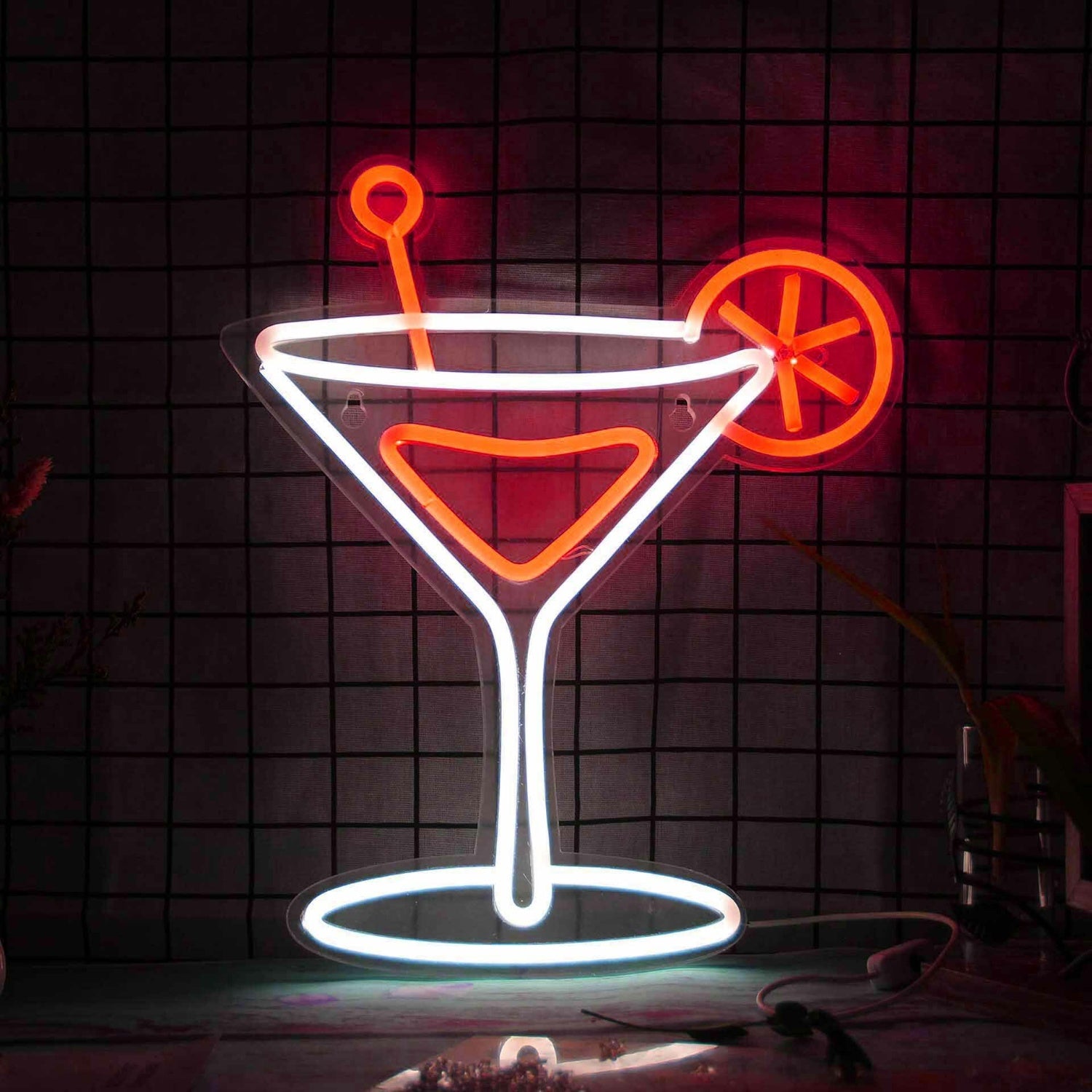 Elegant Cocktail Glass Neon Light | Shineneon