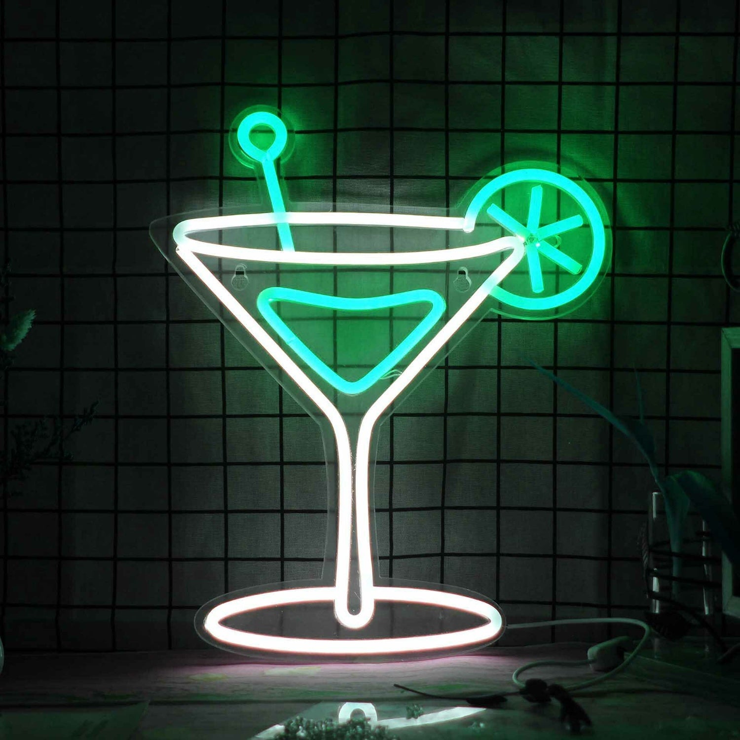 Elegant Cocktail Glass Neon Light | Shineneon
