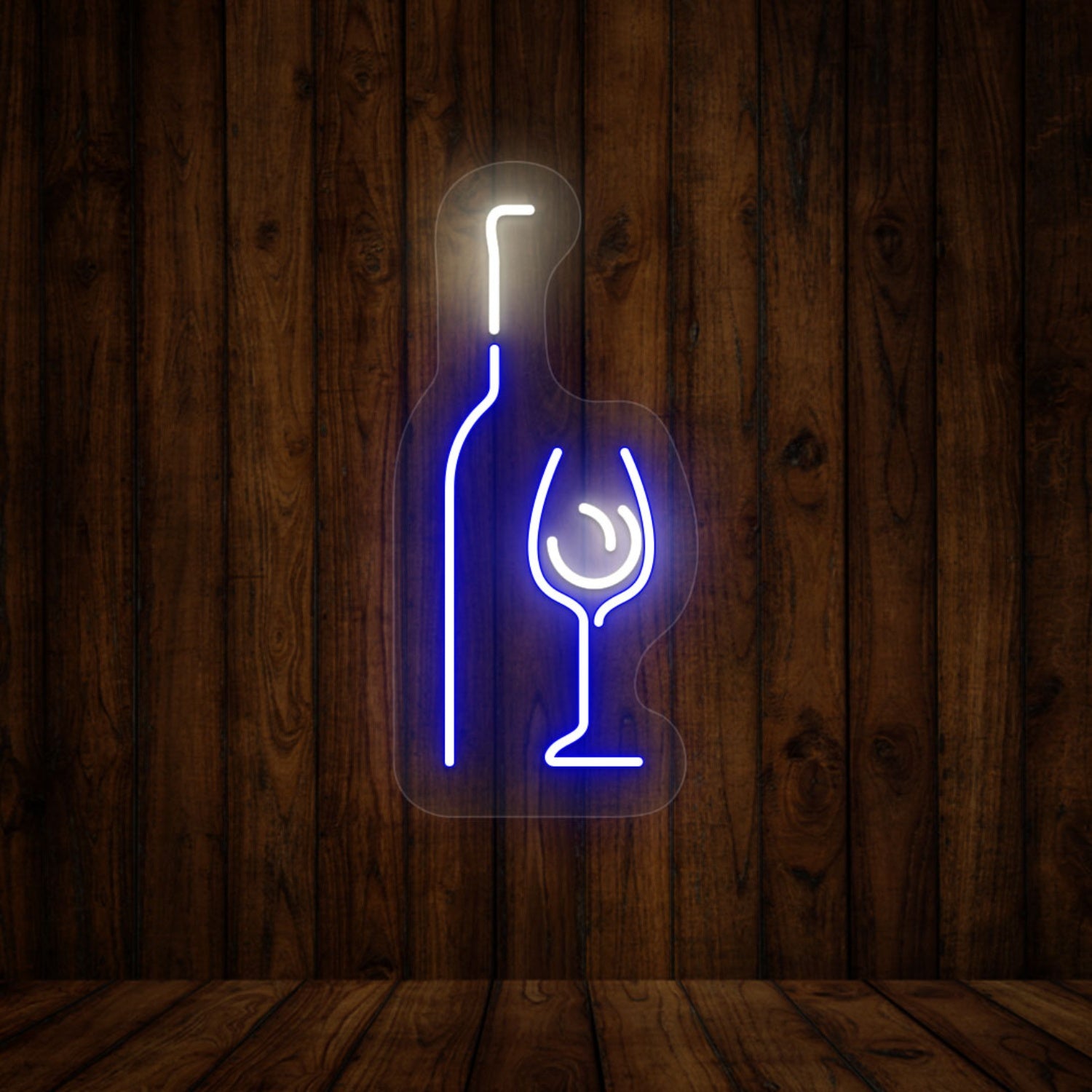 Elegant Wine Glass With Bottle Led Neon Sign | Shineneon