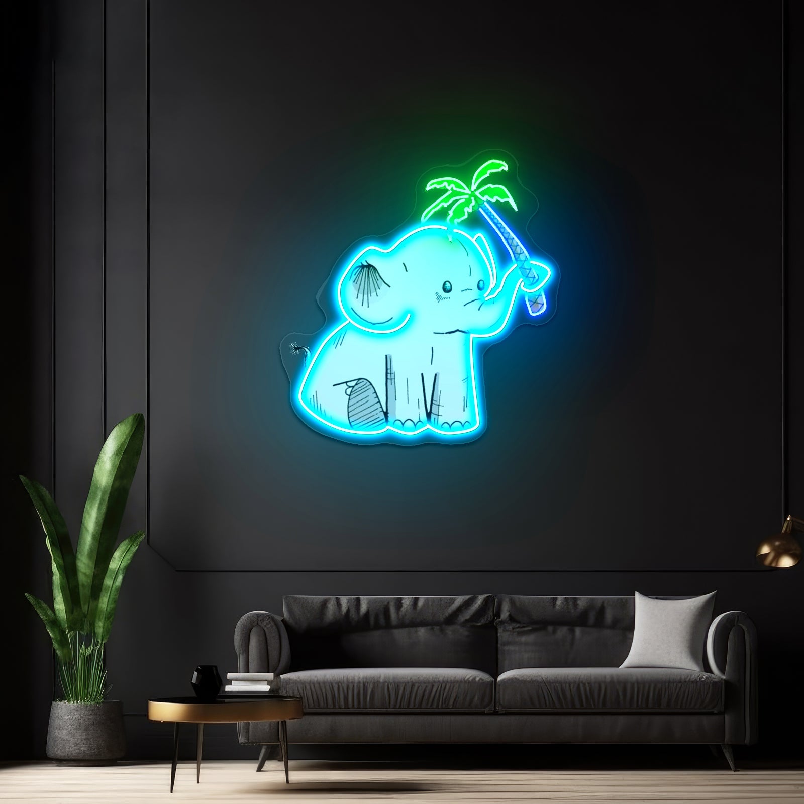 Elephant Positive Perspective Funny Neon Signs For Home Decor - Shineneon