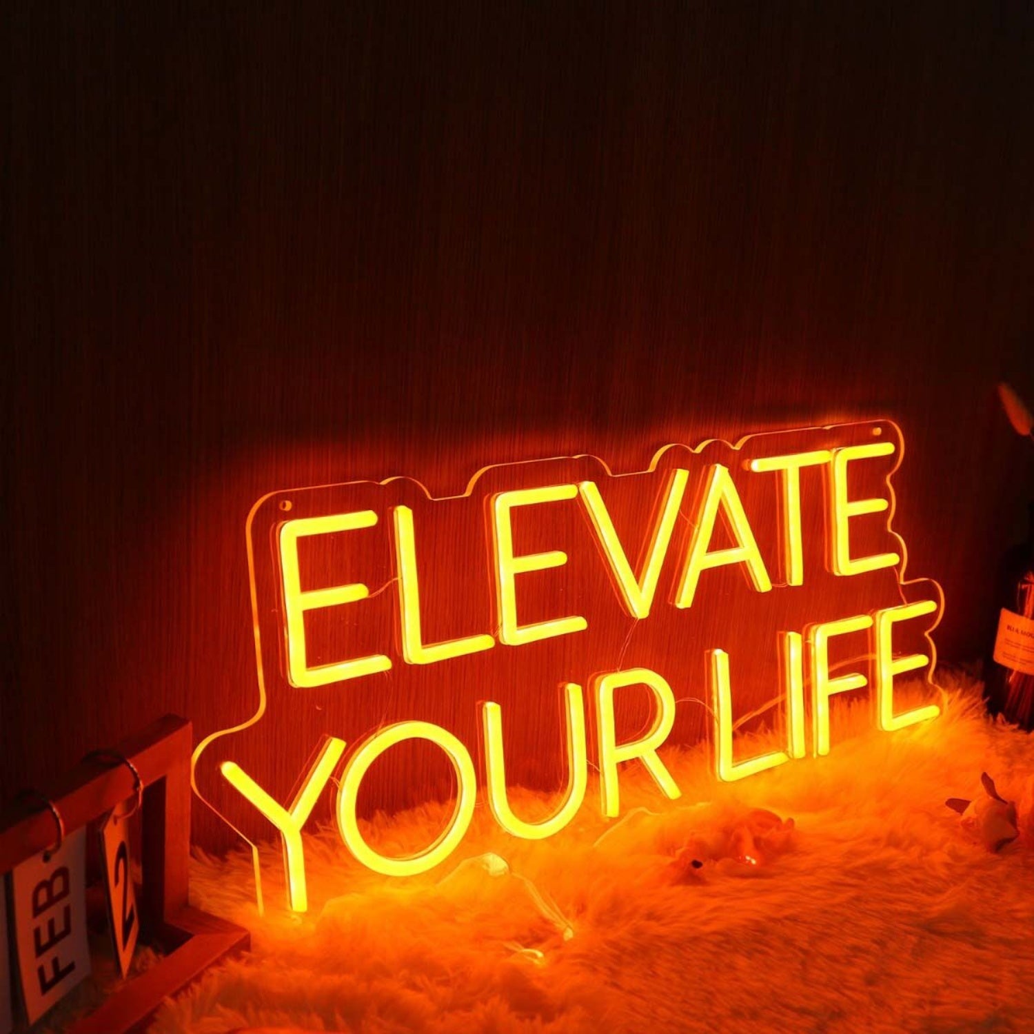 Elevate Your Life Orange Neon Sign | Shineneon