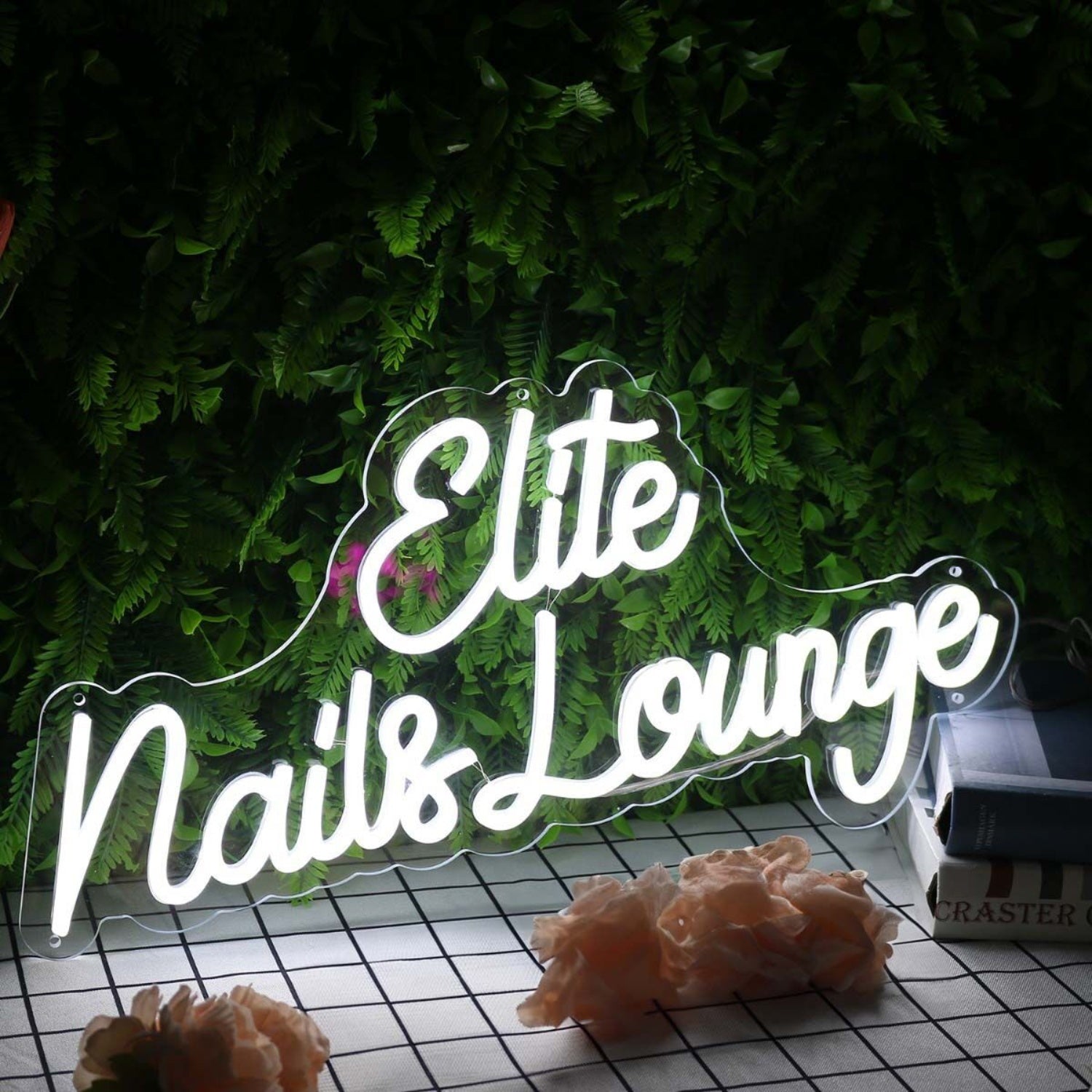 Elite Nails Lounge White Led Neon Sign | Shineneon