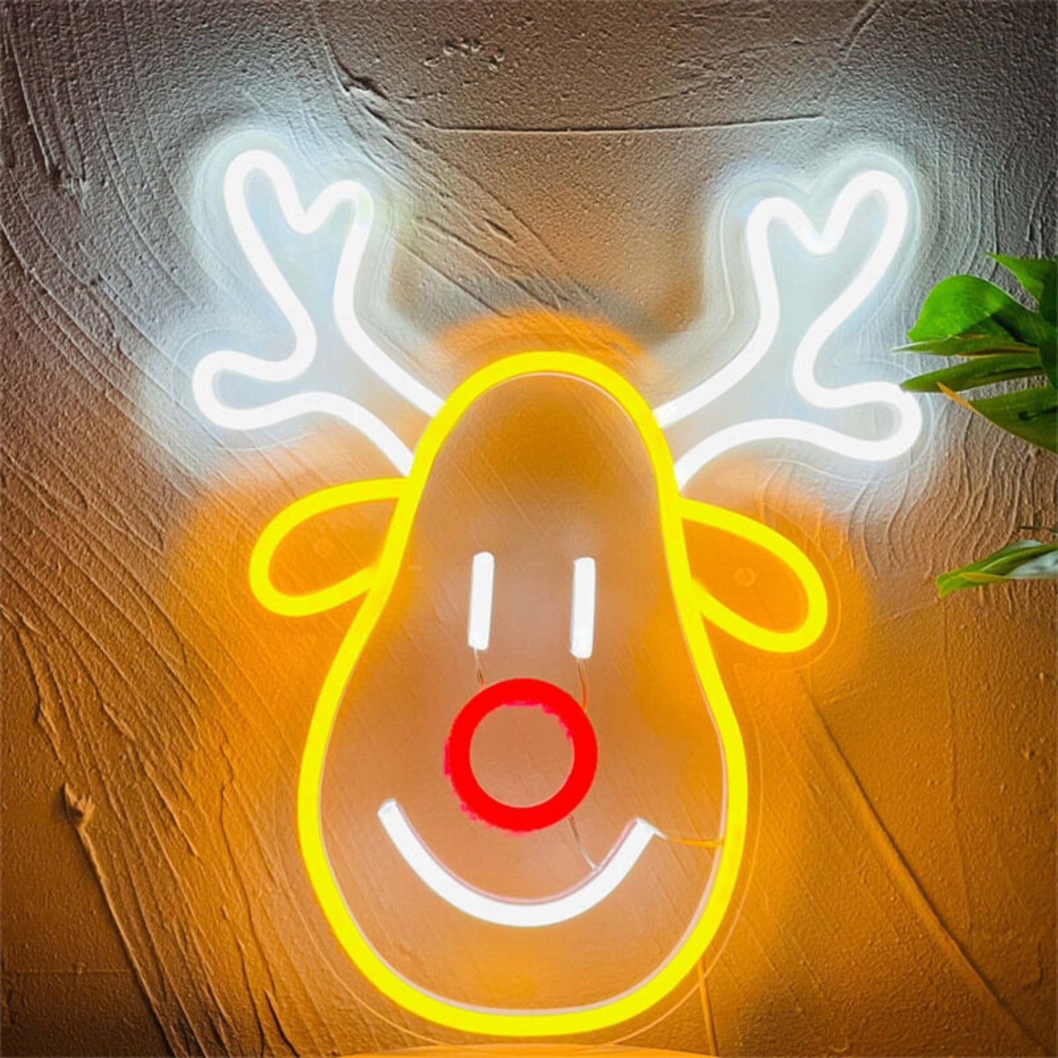 Elk Head Led Neon Lamp For Home Decor Offices Bars - Shineneon