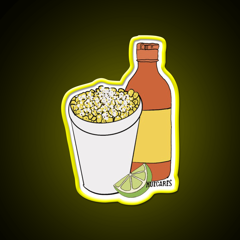 Elote Corn In A Cup Snack Food Led Neon Sign Rgb Color - Shineneon