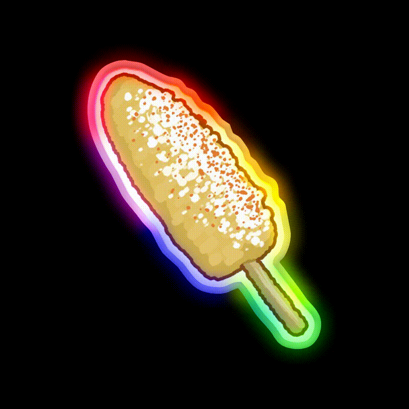 Elote Snack Food Led Neon Sign Rgb Color