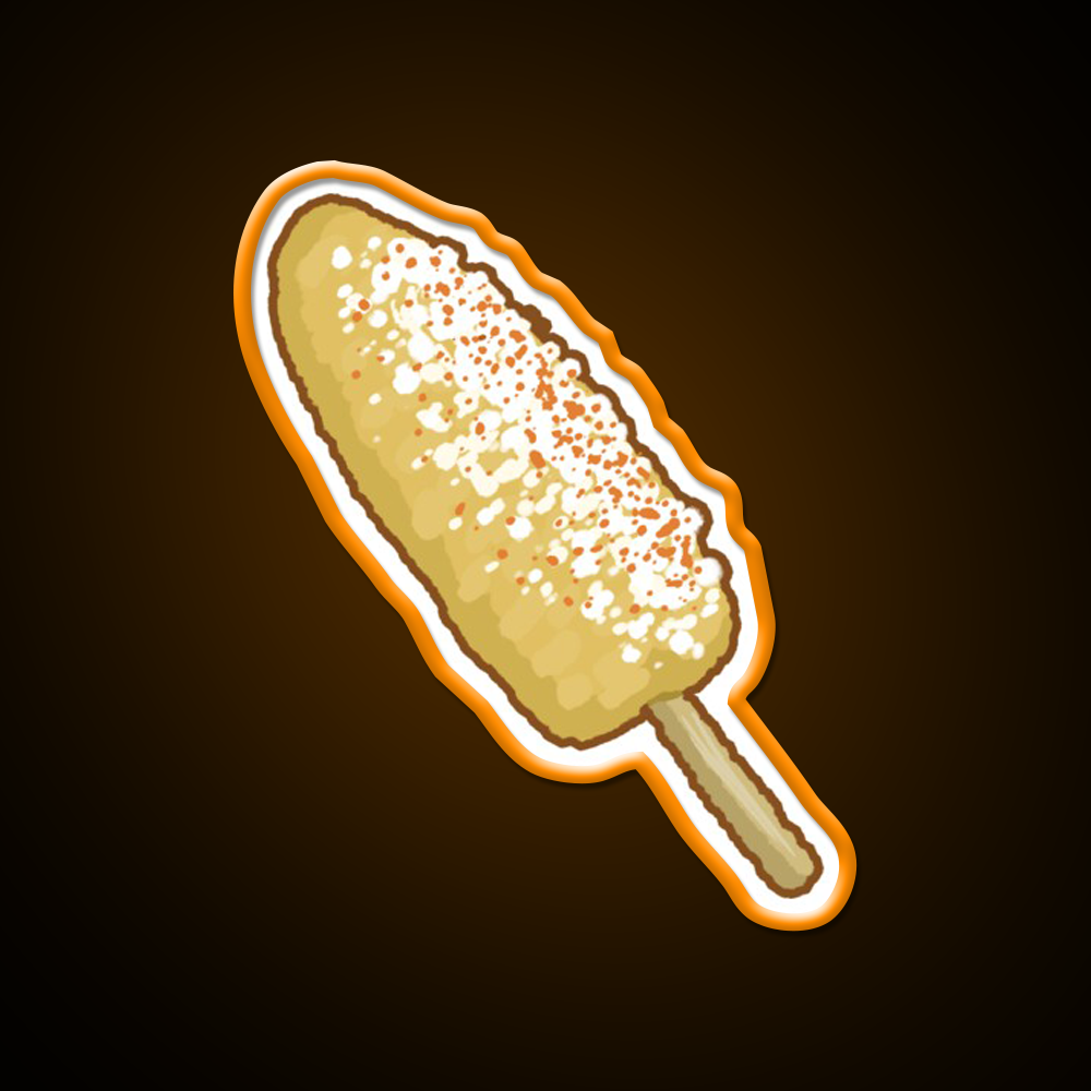 Elote Snack Food Led Neon Sign Rgb Color