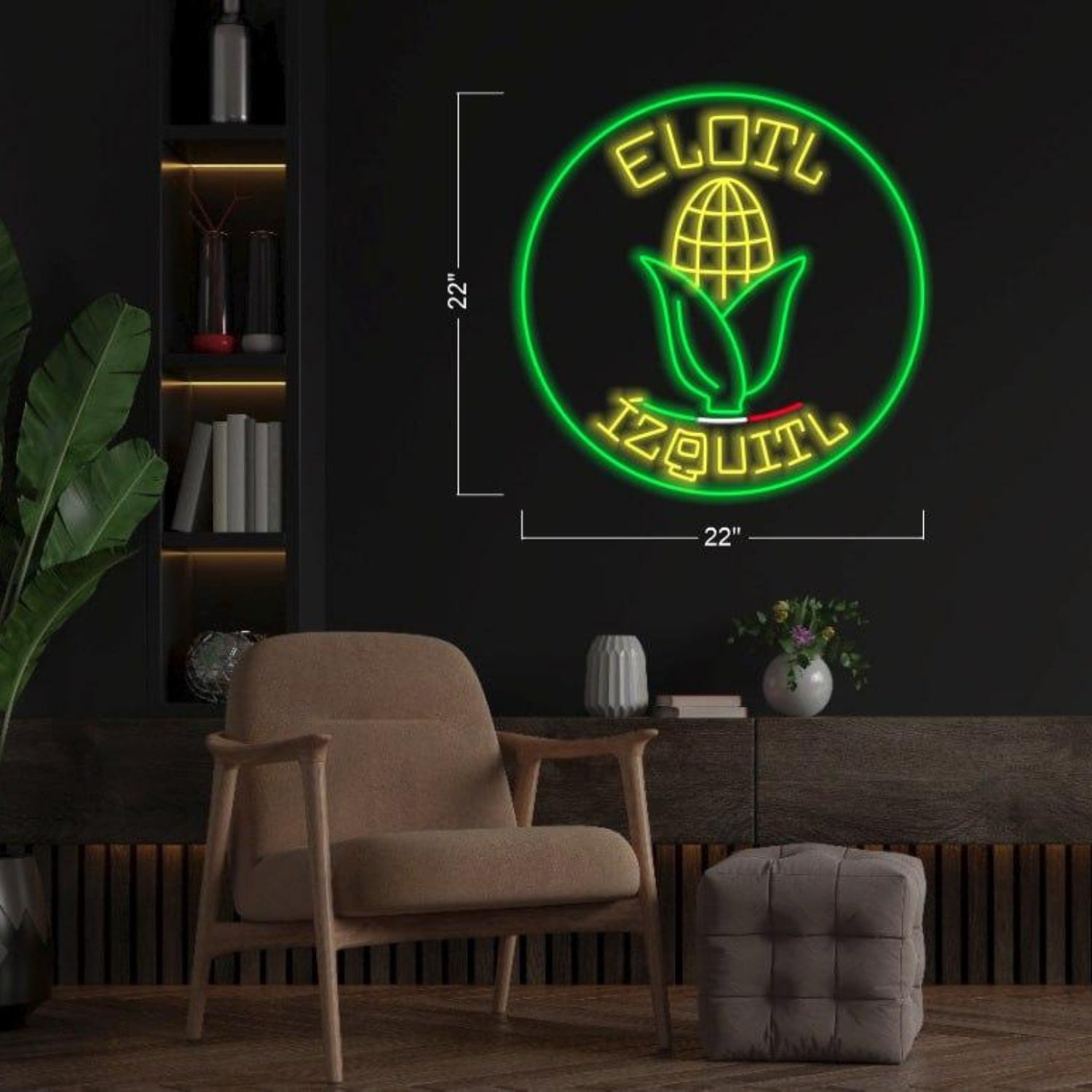 Elotl Izquill Corn Leaf Led Neon Sign For Indoor Wall Decor | Shineneon