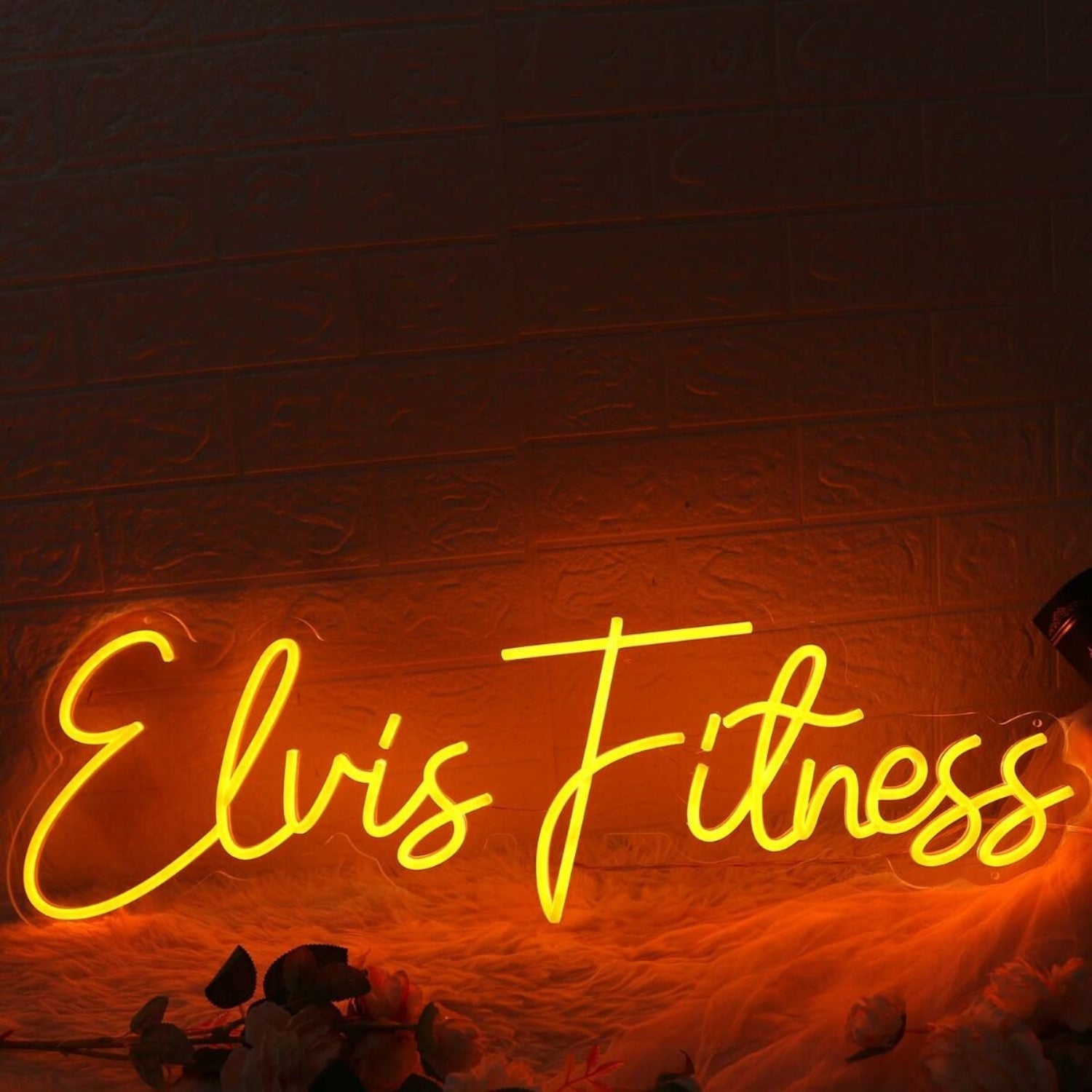 Elvis Fitness Orange Led Neon Sign - Shineneon